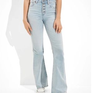 American eagle super hi-riser flare jeans